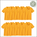Gold (5-Pack) 6 10-Pack School Uniform Tagless Polo Tshirt for Little Boys & Big Boys